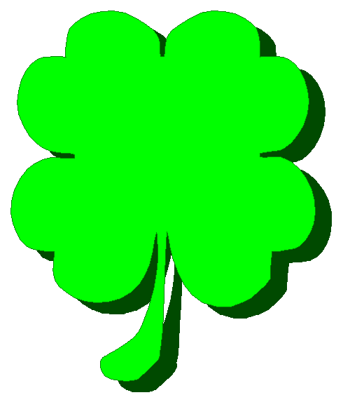 Free Four Leafed Clover Clipart.