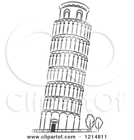 how to draw the leaning tower of pizza
