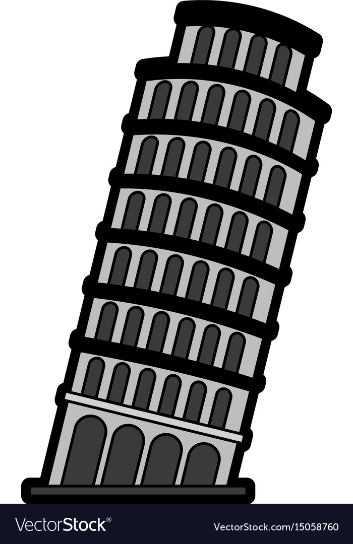 Flat leaning tower of pisa.