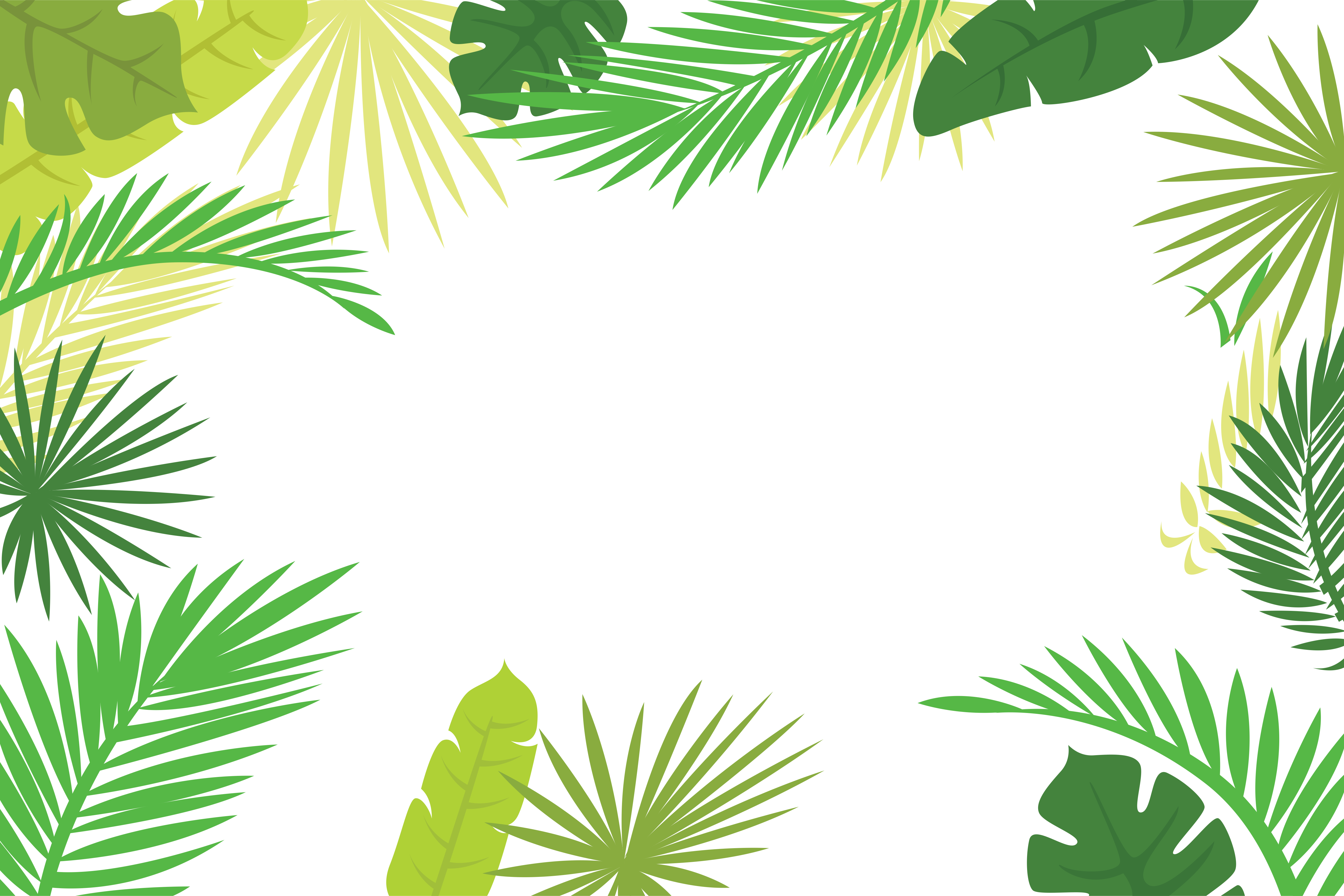 Borders With Leaves Border Template With Green Leaves 363518 Vector 