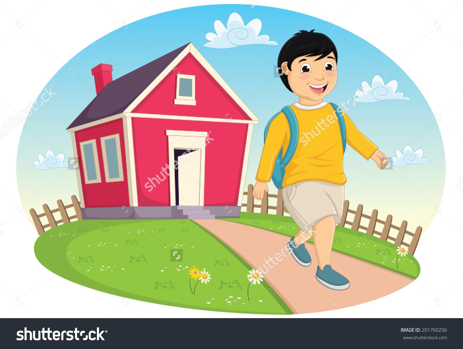Leaving The House Clipart.