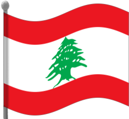 lebanon flag waving.