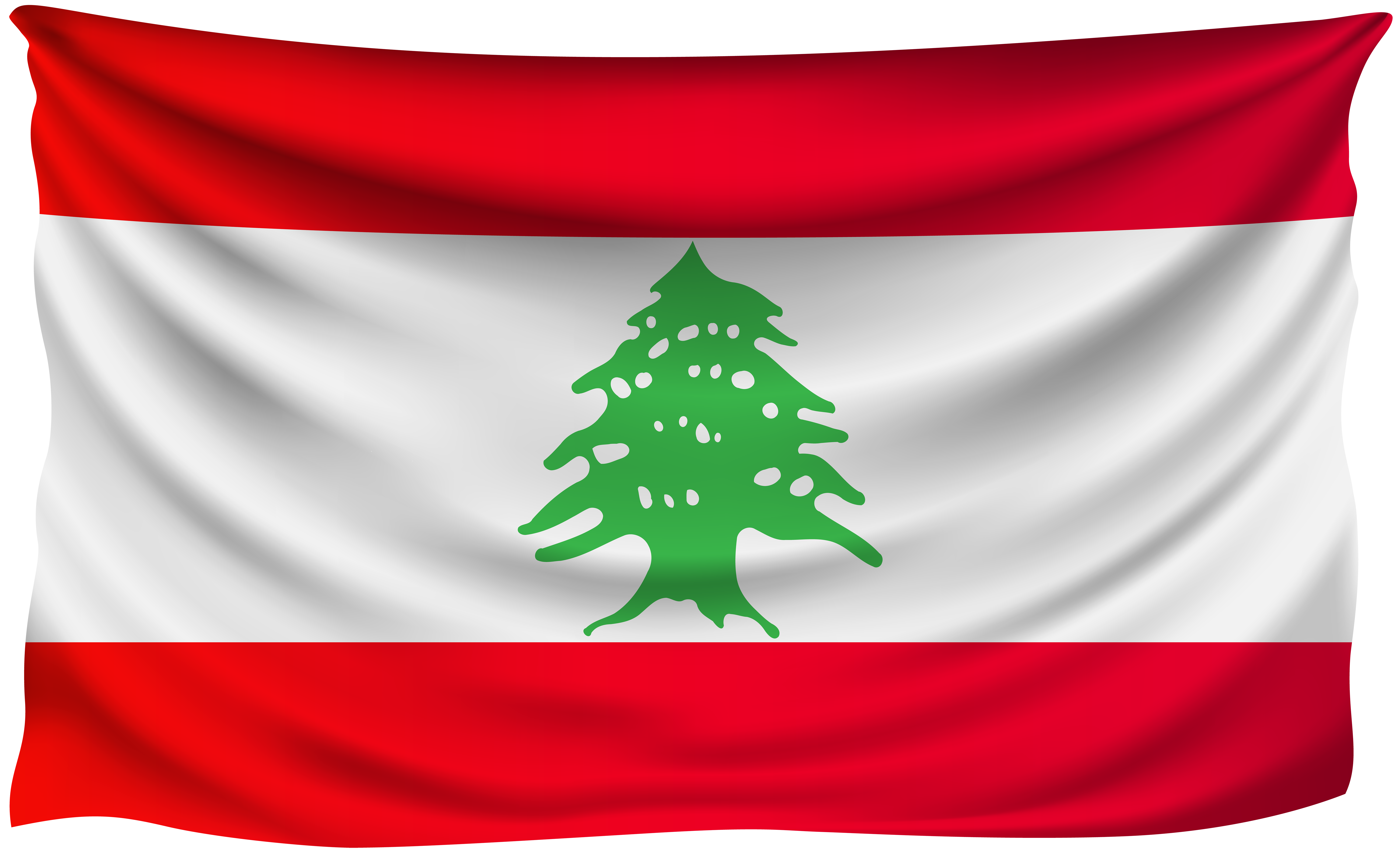 Lebanon Wrinkled Flag.