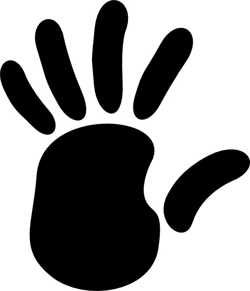 Left Hand Print clip art Free vector in Open office drawing.