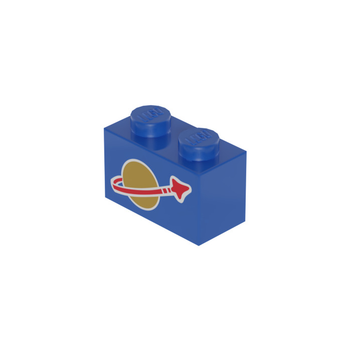 LEGO Brick 1 x 2 with Classic Space Logo (3004).