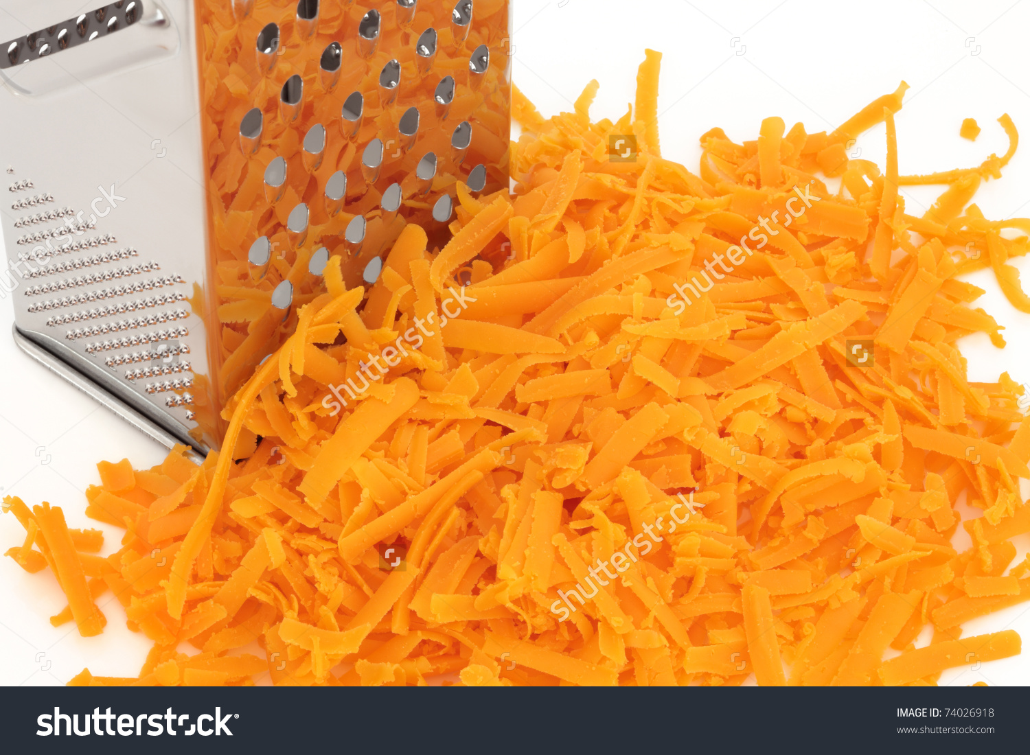 Grated Red Leicester Cheddar Cheese, With Stainless Steel Grater.