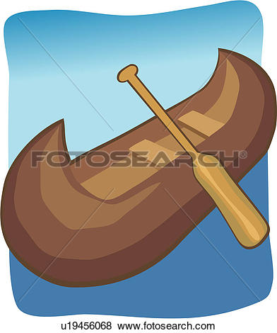 Clip Art of leisure sports, river, sport supply, boat, ship.