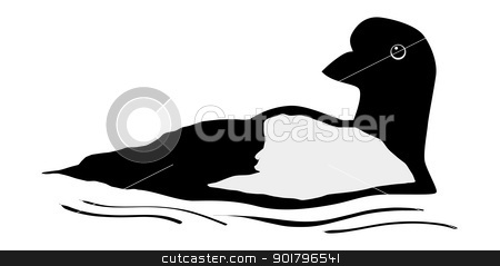 Loon Silhouette Clipart.