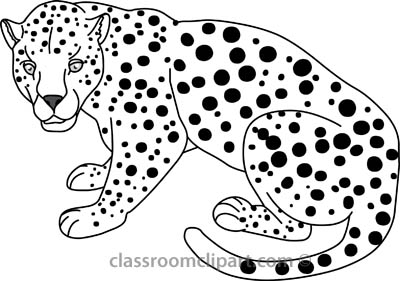 1143 Leopard free clipart.