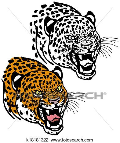 Leopard head Clipart.
