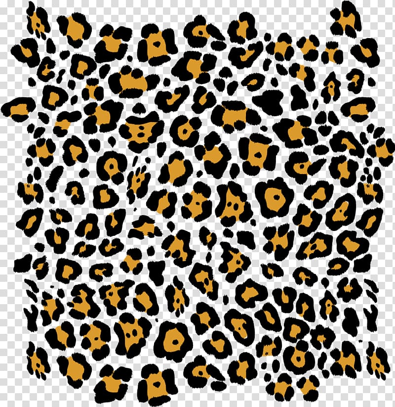 Brown and black leopard print textile illustration, Paper.