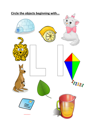 circle objects that start with the letter L by kayld.
