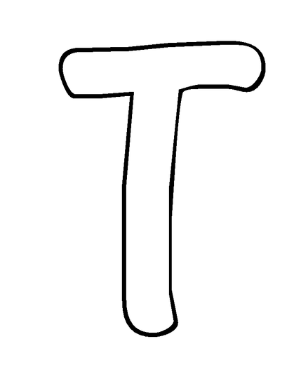 letter t black and white clipart - Clipground