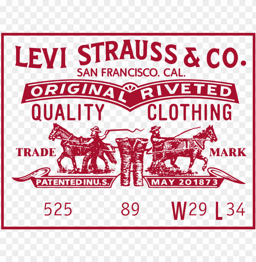 levi strauss jeans label logo vector.