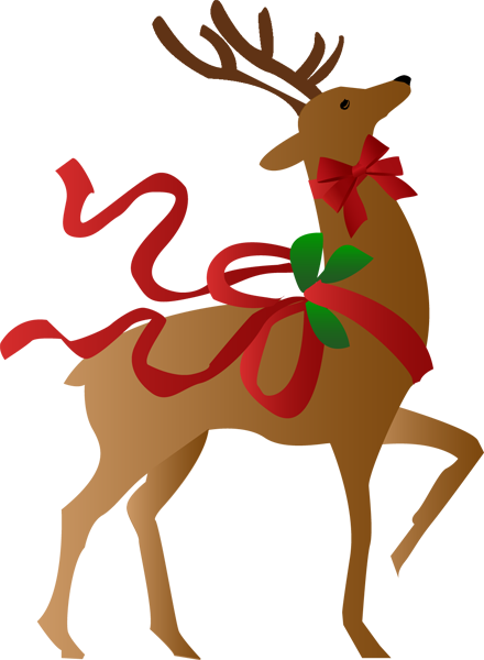Printable Christmas Reindeer Clipart.
