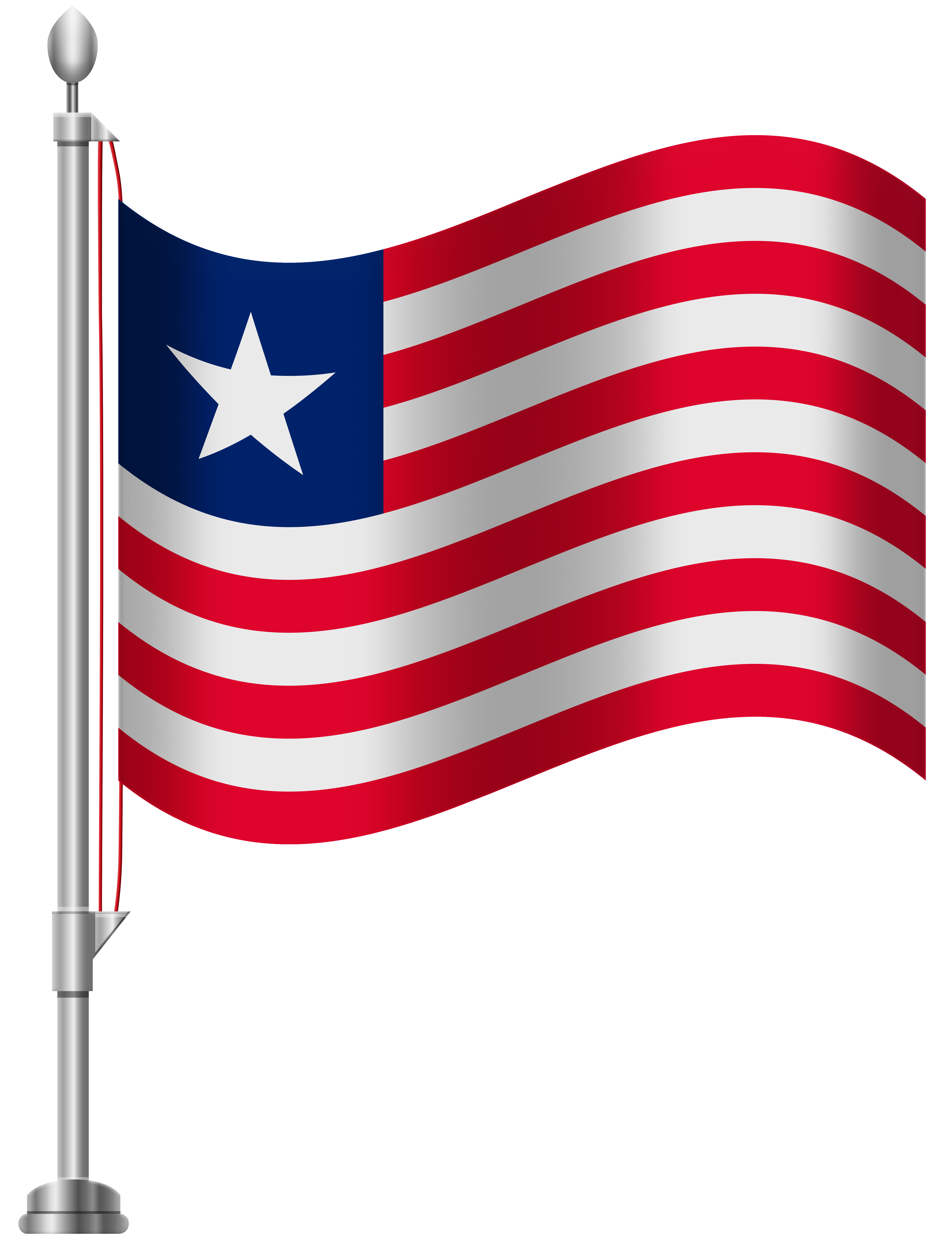 Liberia Flag PNG Clip Art.