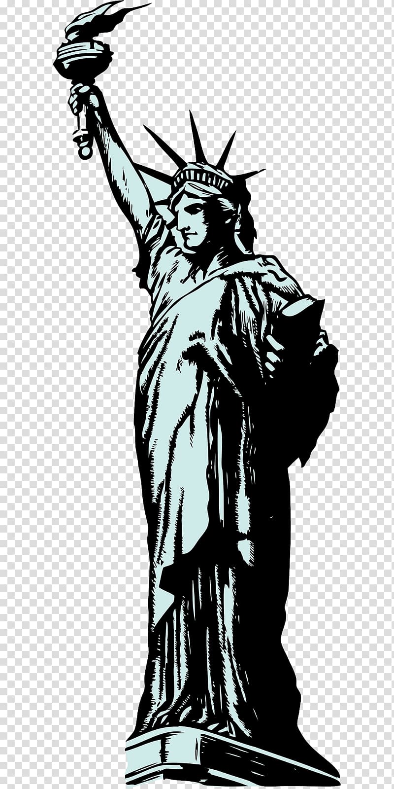 Statue of Liberty , The torch of the goddess transparent.