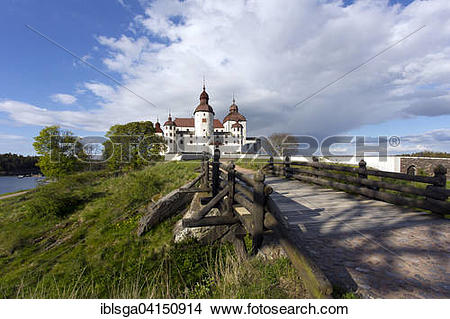 Stock Photo of Lacko Castle by Lake Vanern, Lidkoping, Sweden.
