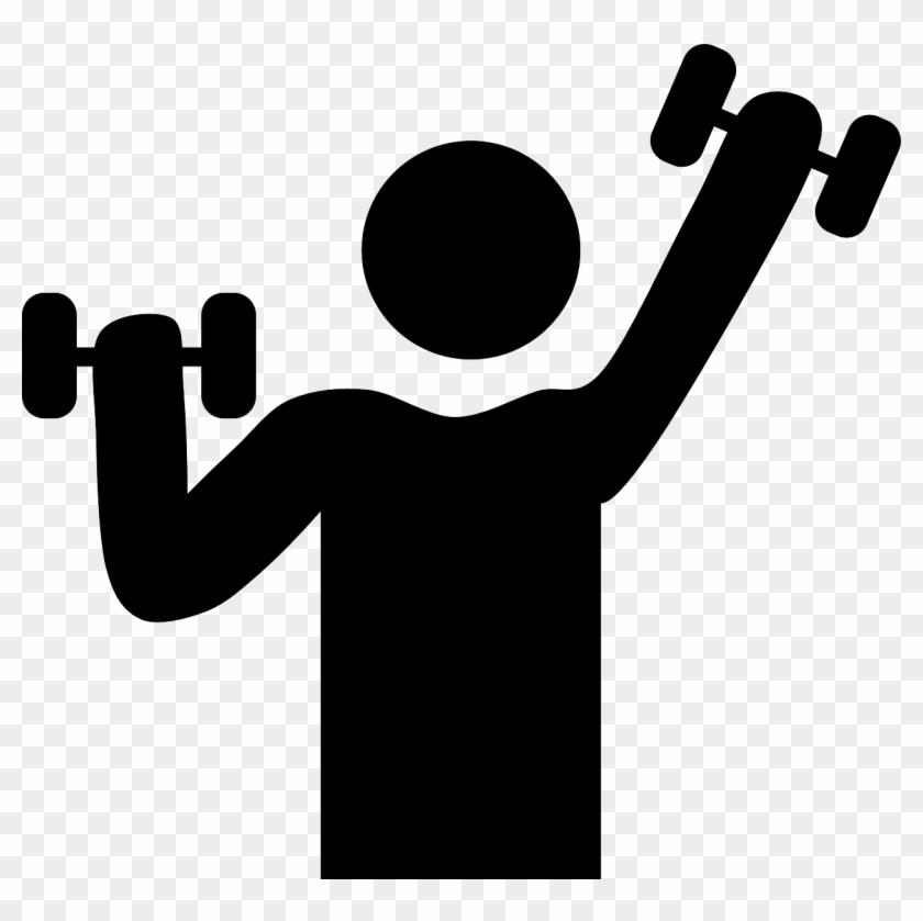 Banner Black And White Library Dumbbells Clipart Personal.