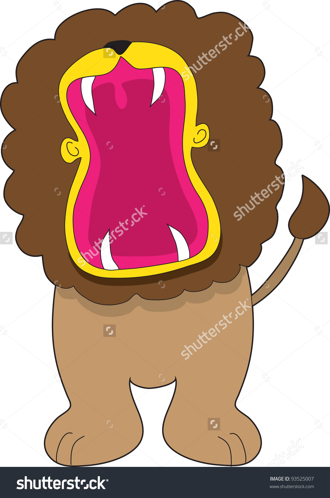 Lion roaring mouth clipart.