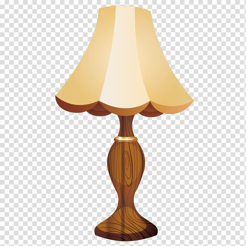 Table Lampshade Lampe de bureau, wooden table lamp.