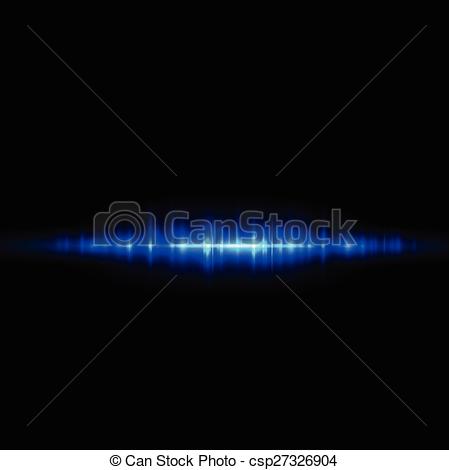 Vector Clipart of Abstract strips light blue isolate on black.
