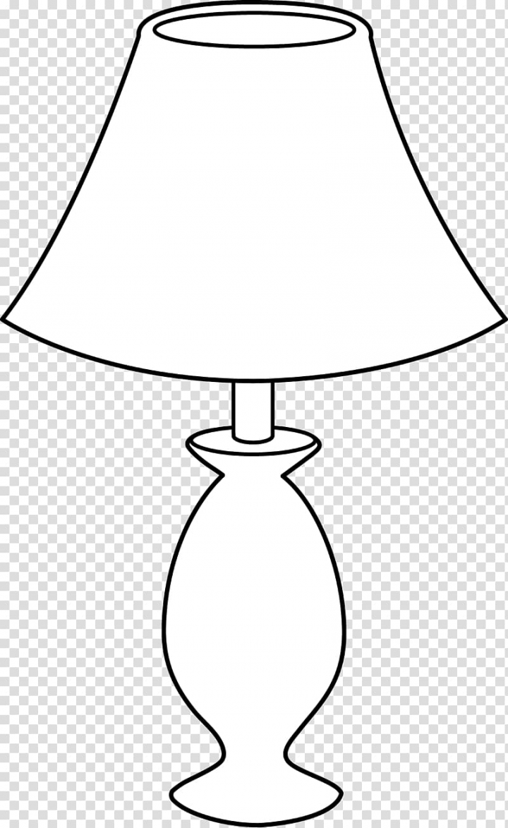 Table Lamp Black and white Incandescent light bulb , Lamp.