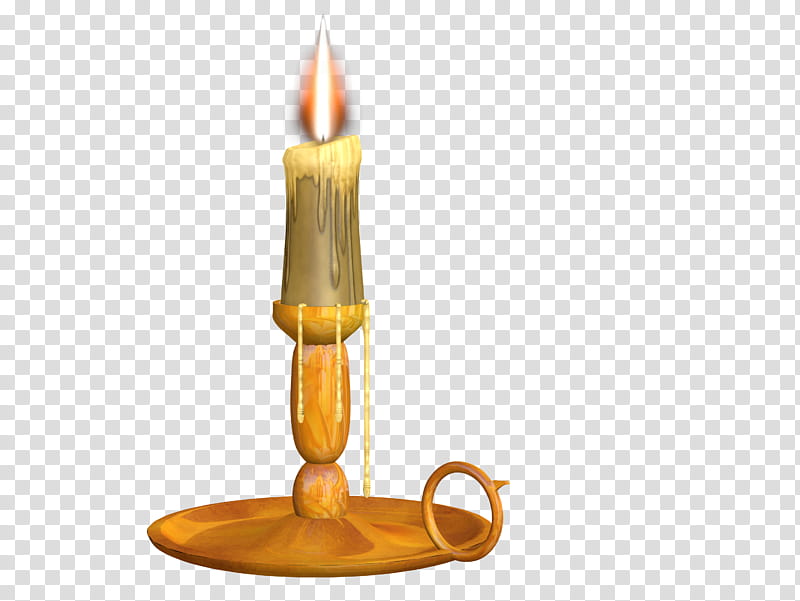 Candle Stick, lighted candle in candle holder illustration.