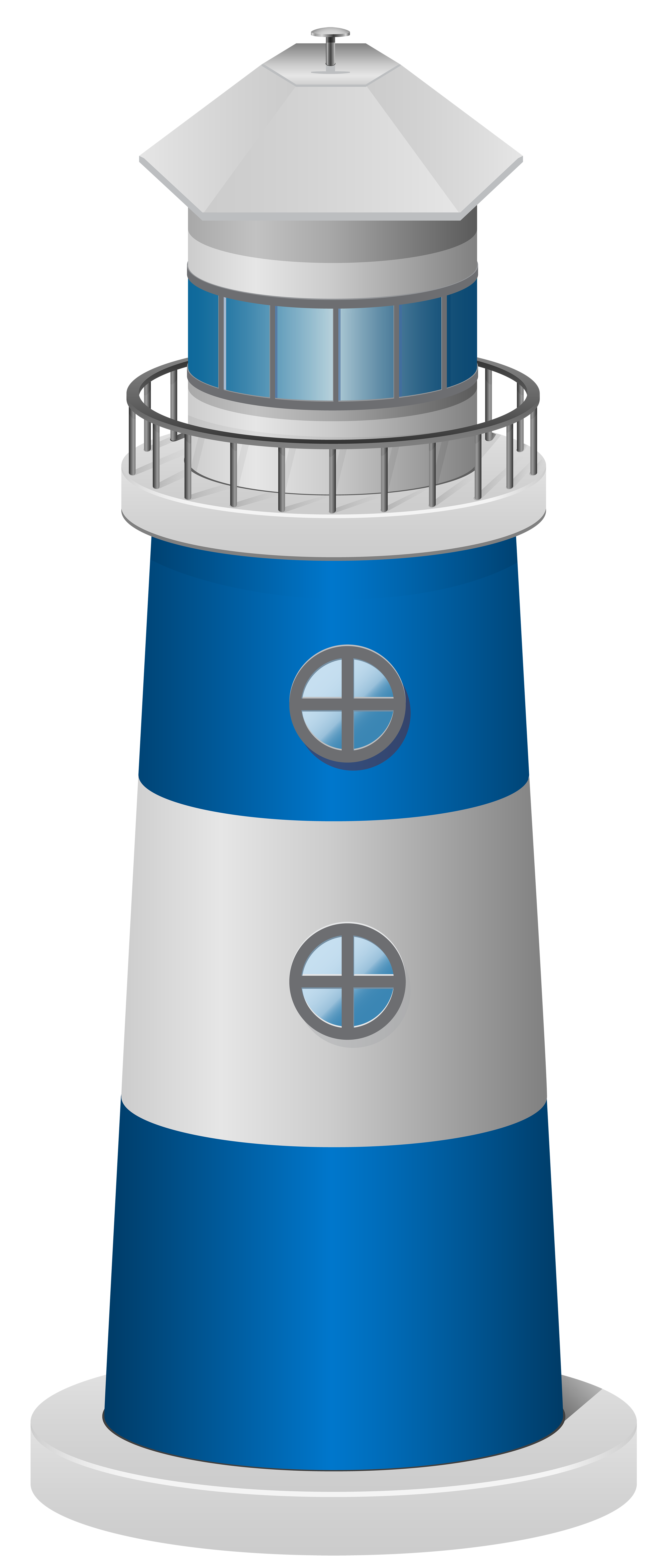 Lighthouse Blue PNG Clip Art Image.
