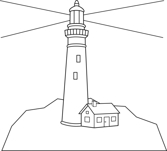 outline of a lighthouse.