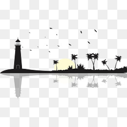 Lighthouse Silhouette Png, Vector, PSD, and Clipart With.