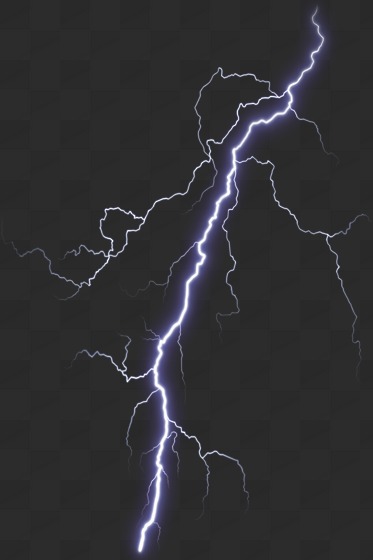 38 PNG, Lightning on transparent background.