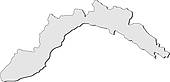 Clipart of Map of Liguria (Italy) k10160730.