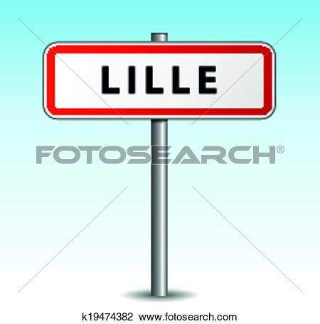 Clipart of Vector lille signpost k19474382.