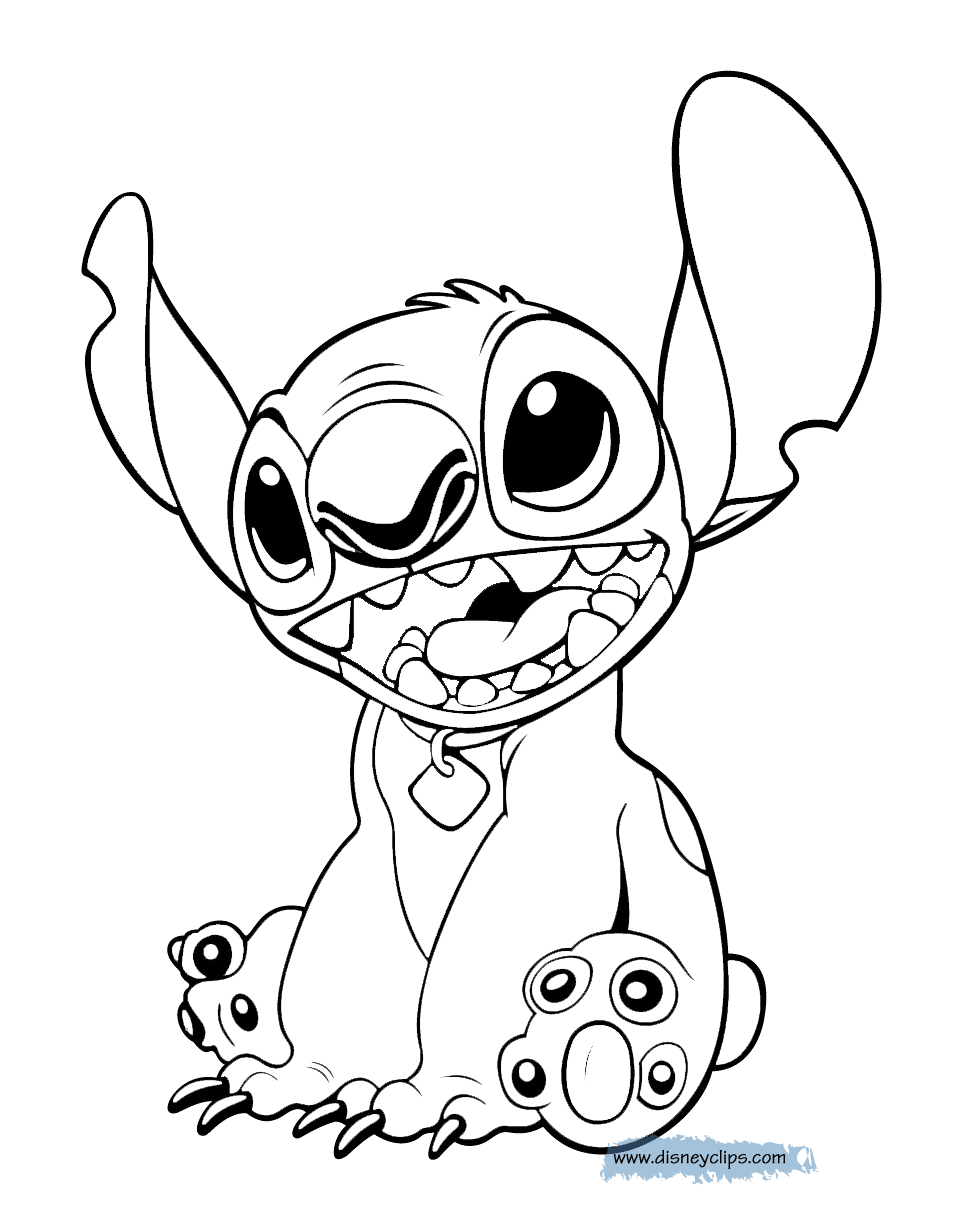 Lilo and Stitch Printable Coloring Page.
