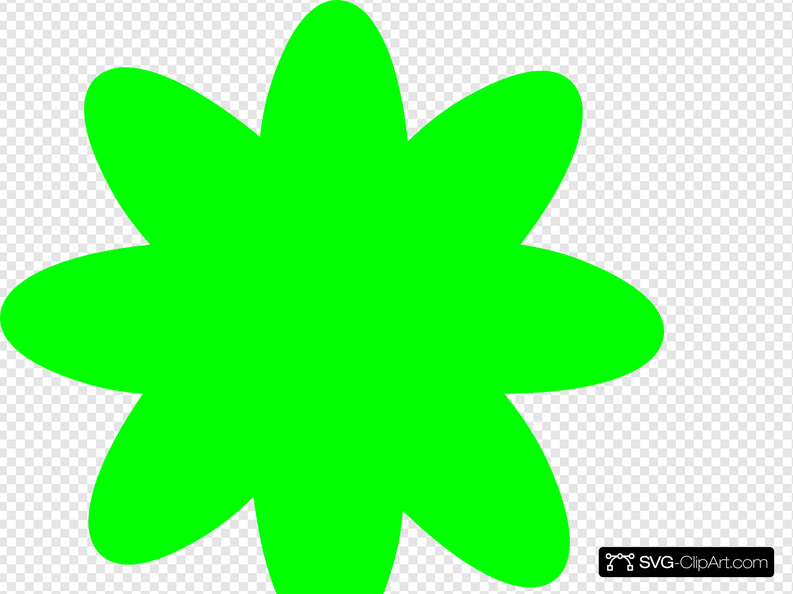 Lime Green Flower Clip art, Icon and SVG.