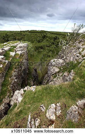 Stock Image of Limestone cliffs of Cheddar Gorge, Mendip Hills.