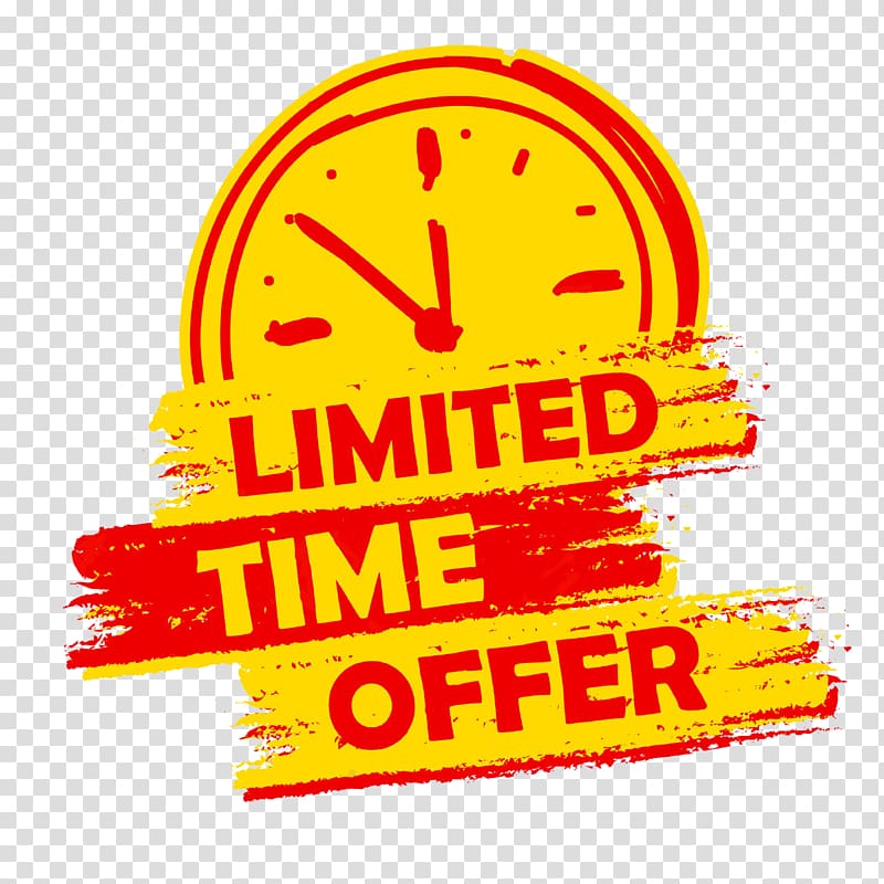 Yellow and black background with limited time offer text.
