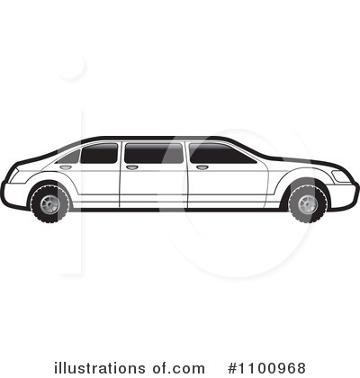 Man Driving Limo Clipart.