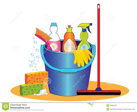 Cleaning Supplies Clip Art Cleaning products clipart.