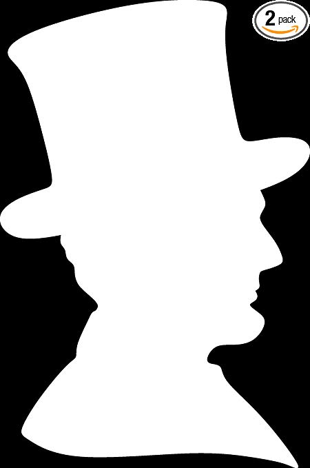 Amazon.com: ANGDEST Abraham Lincoln Silhouette (Burgundy.