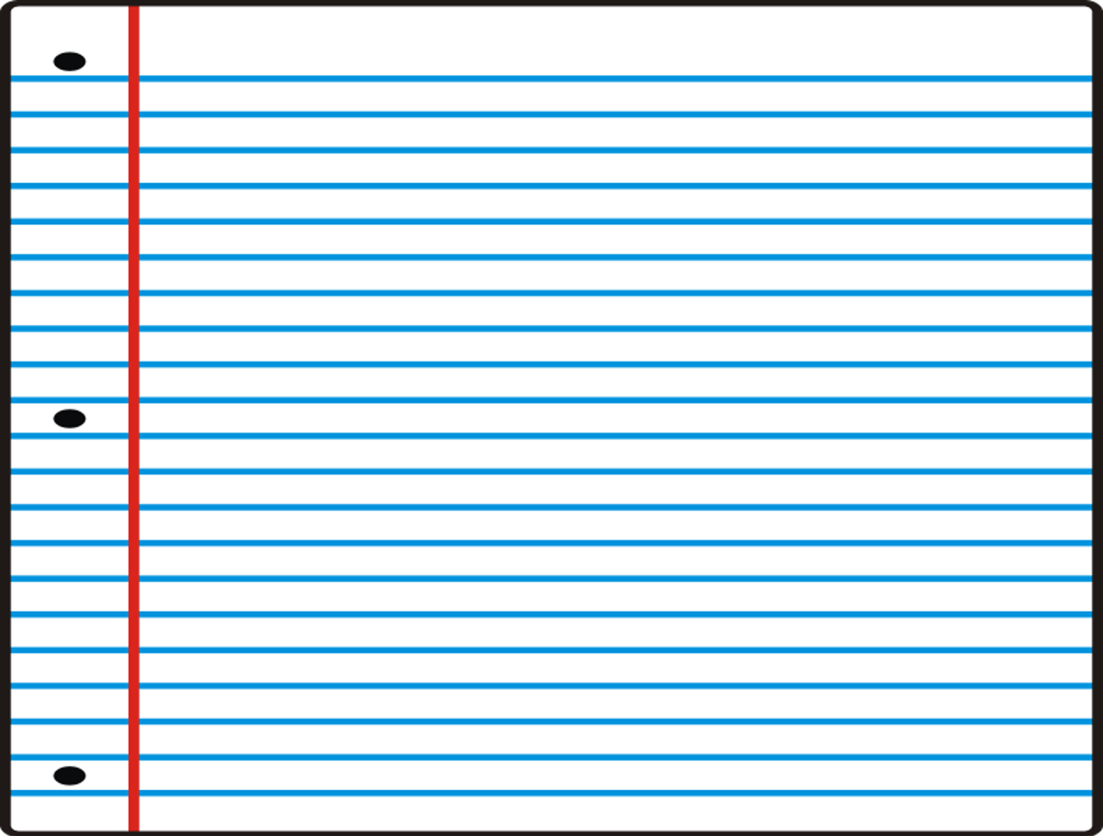 Lined Paper Clipart.