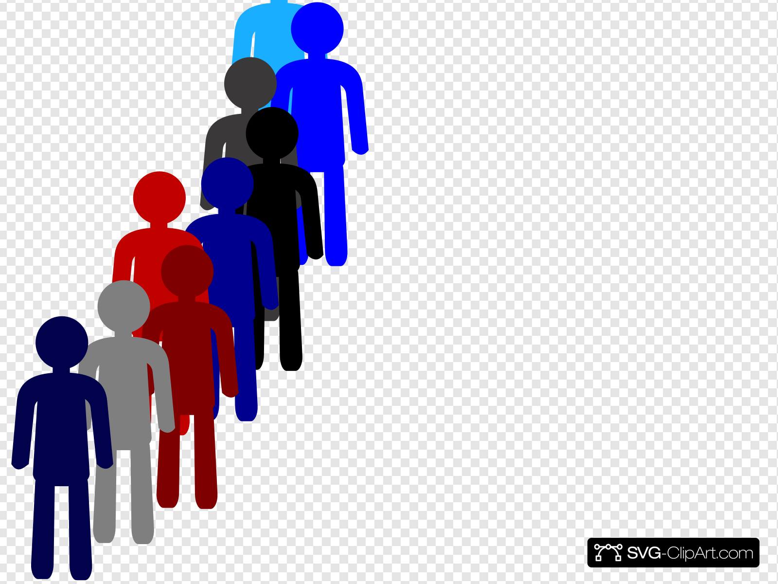People In A Line Clip art, Icon and SVG.