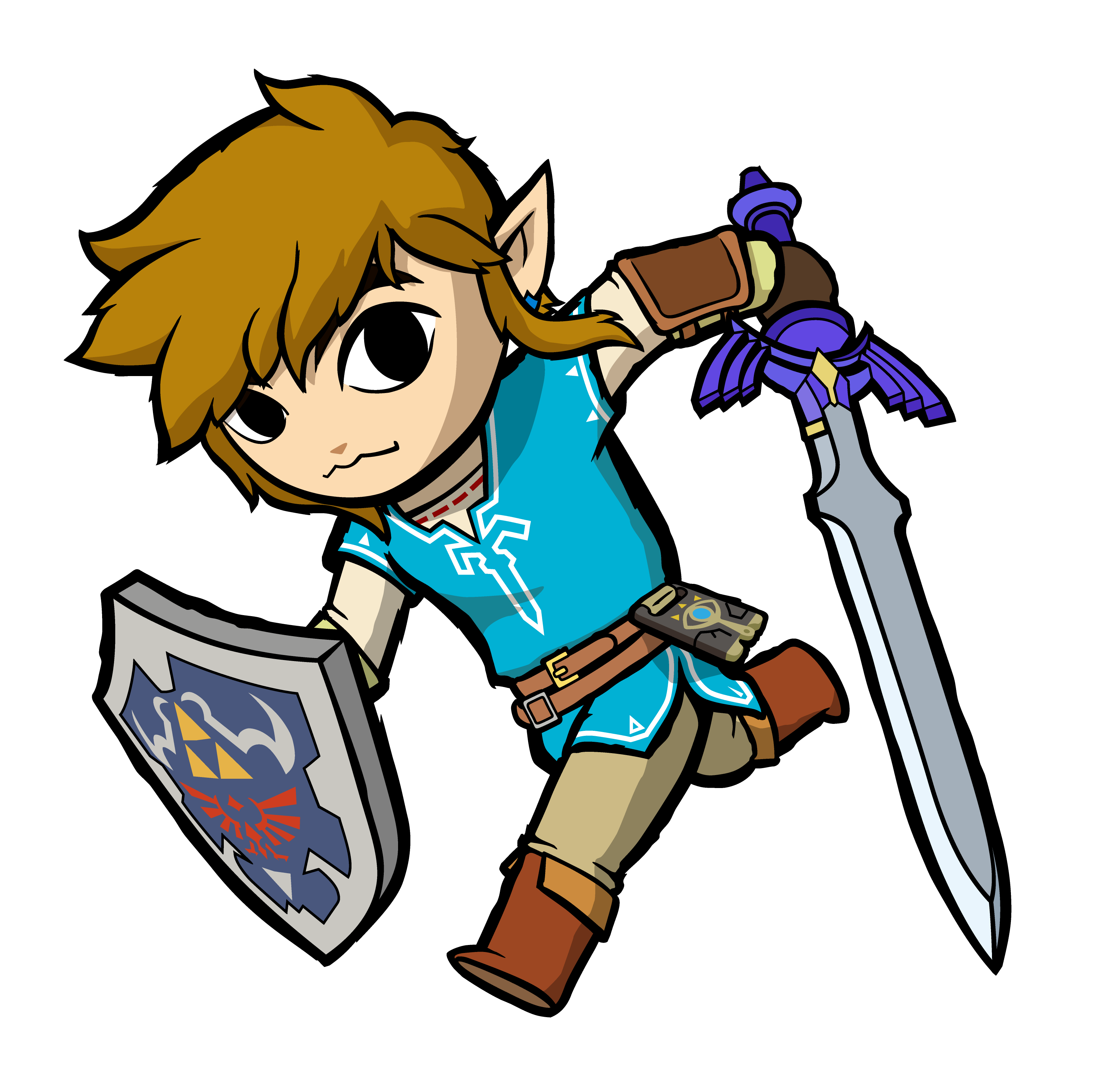 OC ART] I drew Breath of the Wild link in the toon link.