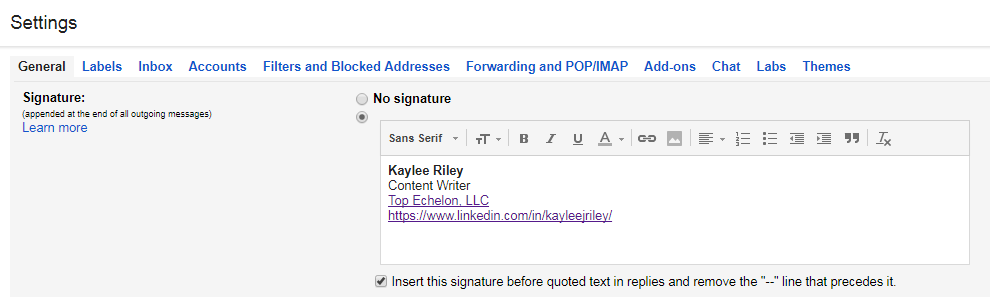 How to Add LinkedIn to Email Signatures.