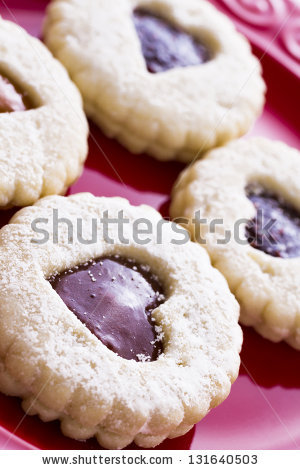 Vector Images, Illustrations and Cliparts: Linzer Torte cookies on.