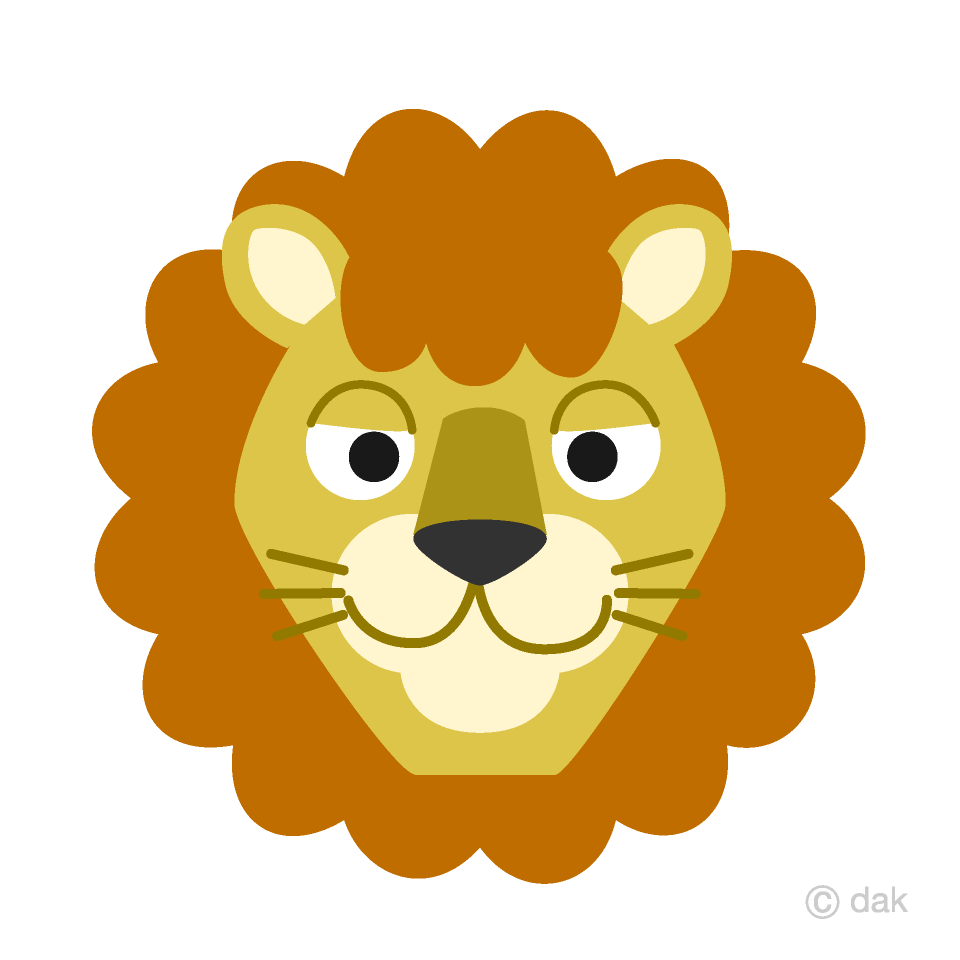 Free Friendly Lion Face Clipart Image｜Illustoon.