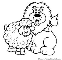Lion And The Lamb Clipart.