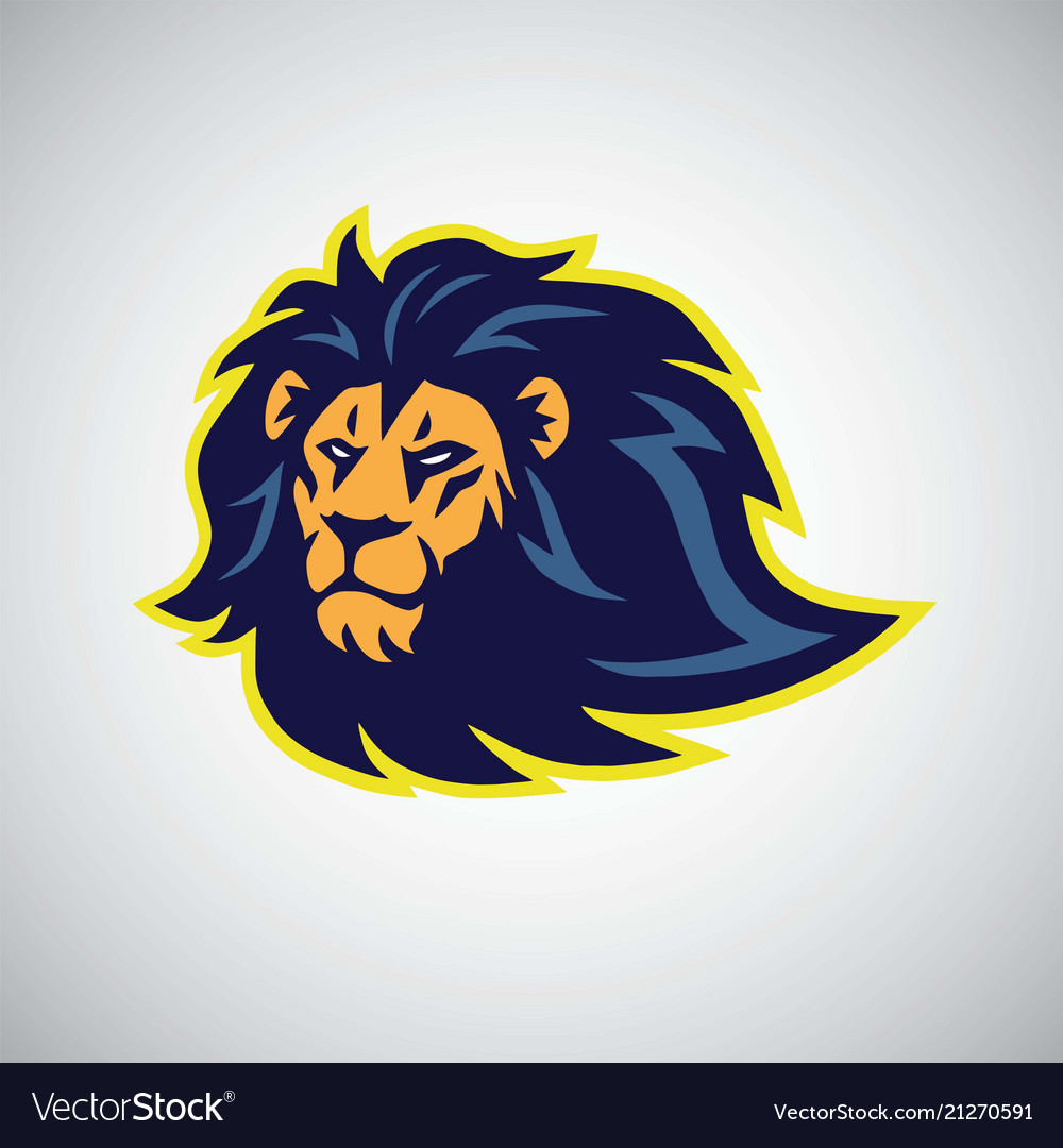 Lion mascot logo.