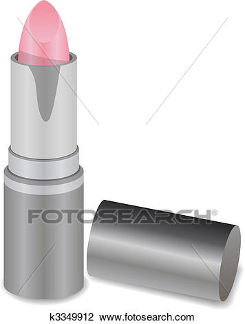 A Cute Lipstick Tube isolated on white background Clipart.